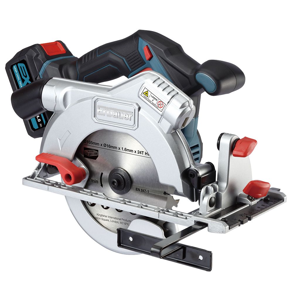 Scie circulaire sans fil brushless Erbauer ECS18-Li 165mm 18V Li-ion EXT
