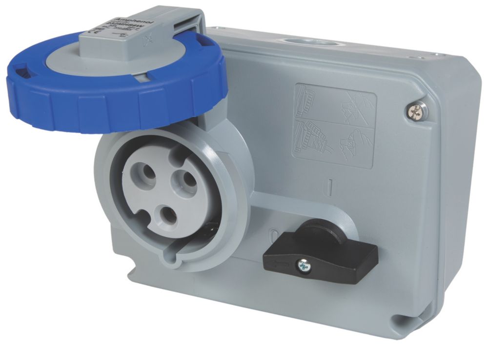 Prise fixe avec interrupteur 32A 2P+E 250V IP67 ABB