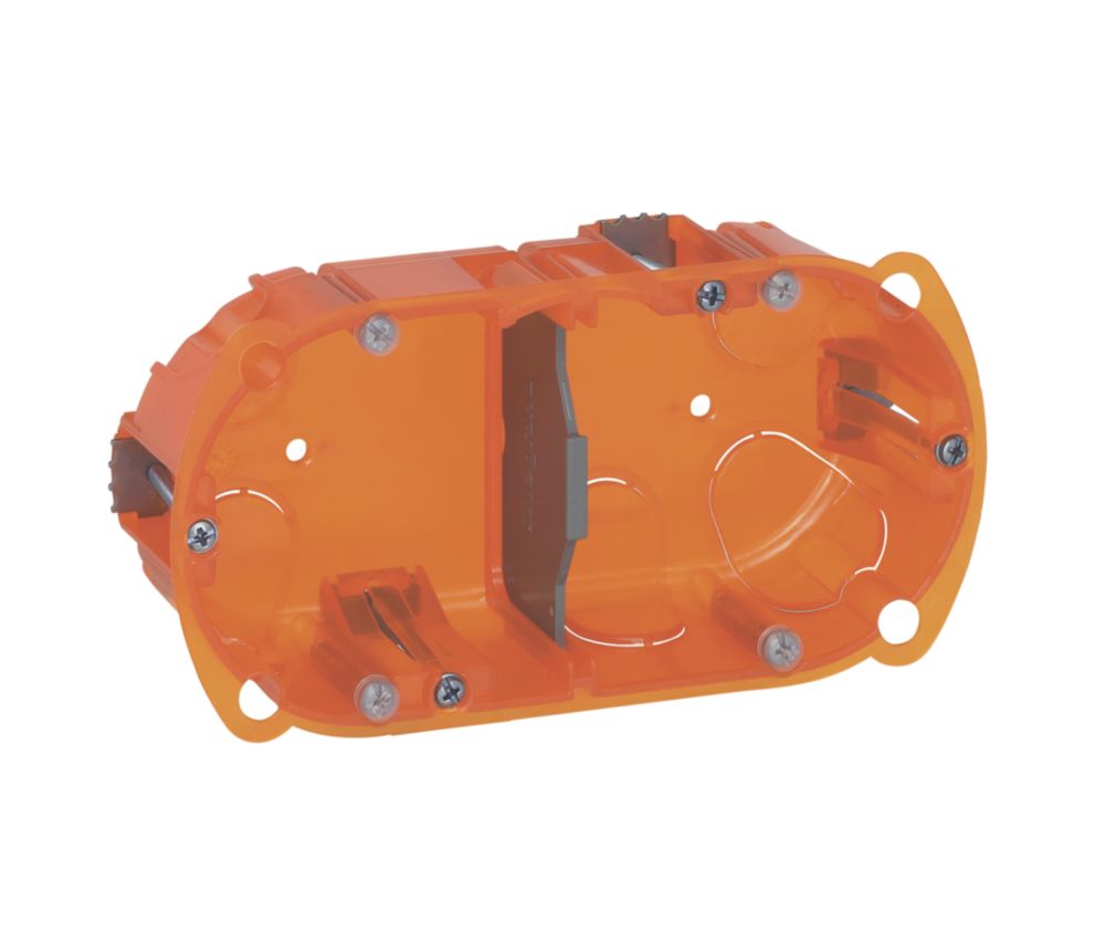 Boîte à encastrer double affleurante multimatériaux 5 modules Legrand Batibox, 40mm, 1 pièce