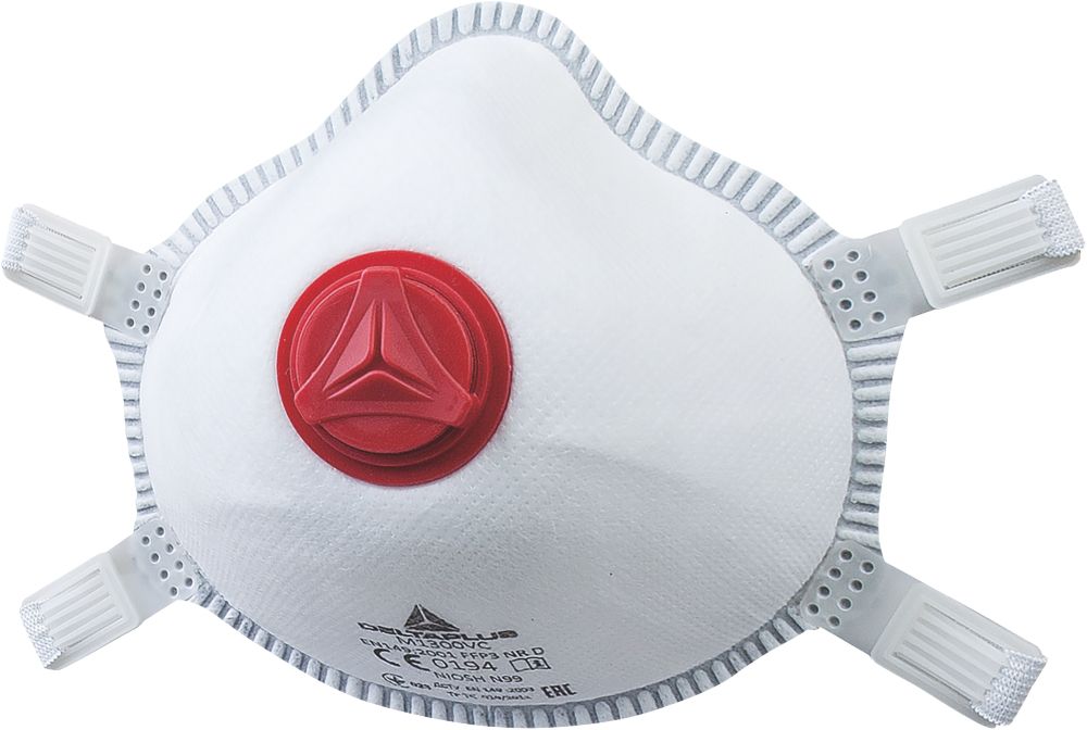 Masques moulés à soupape jetables P3 Delta Plus M1300VC, lot de 5
