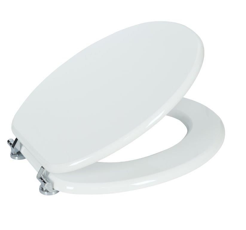 Abattant de WC à fermeture standard en MDF blanc Siamp Horizon Classic