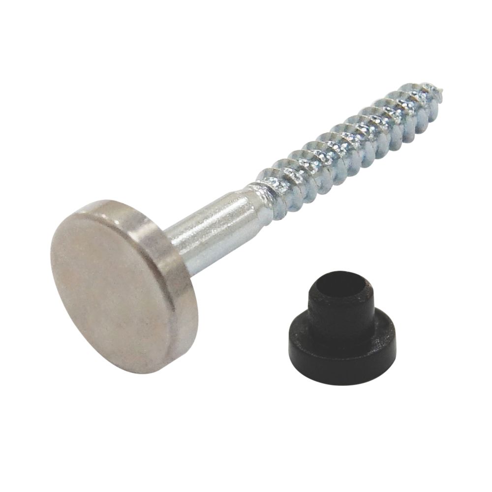 10 vis pour miroir Easyfix calibre 8 x 1¼" chromées satinées