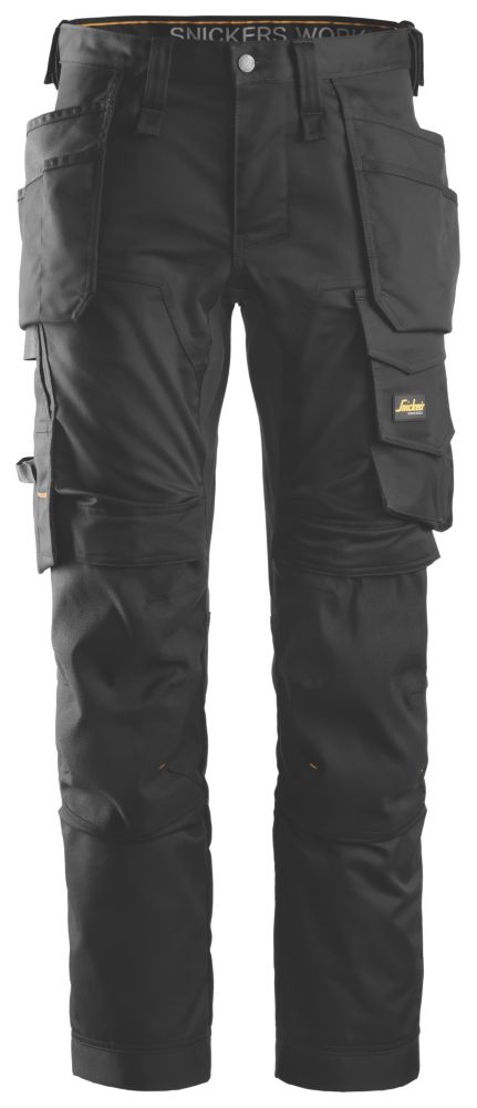Pantalon de travail extensible AllroundWork Snickers, noir, taille 42, longueur 76 cm