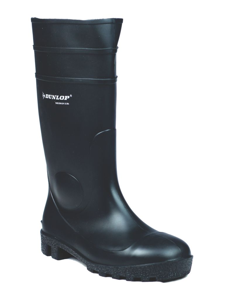 Bottes en caoutchouc de sécurité SB Dunlop Protomastor noires pointure 47
