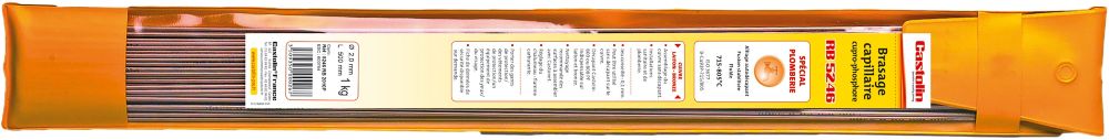 Tiges de brasage en cupro-phosphore Castelin RB 5246 0,5m x 2mm 1kg