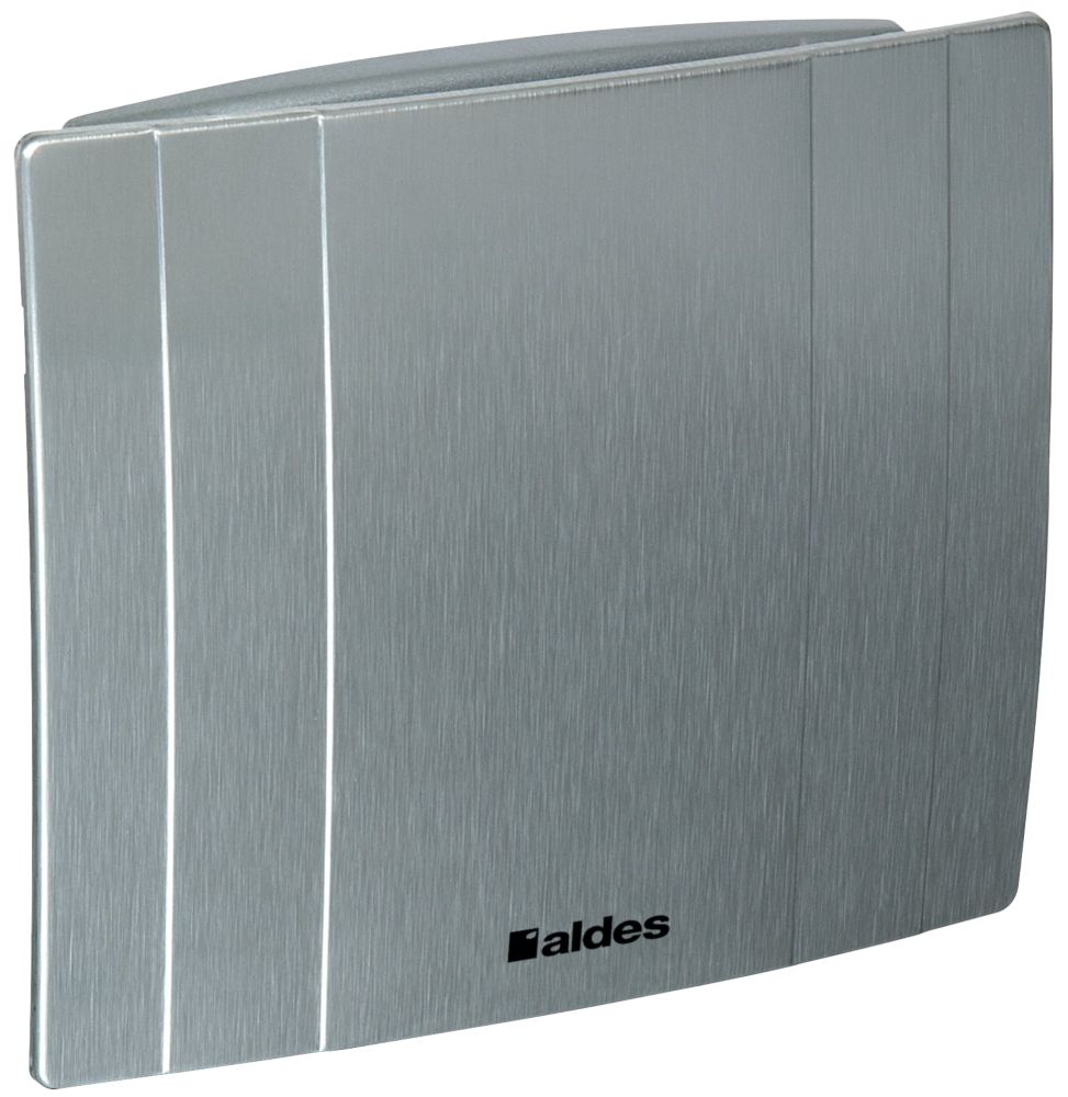Ventilateur-extracteur de salle de bains ou cuisine Aldes 125mm avec déshumidificateur et programmateur Aluminium 230V