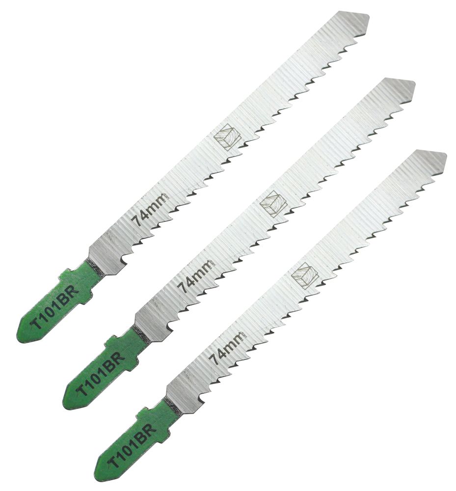 Lot de 3 lames pour scie sauteuse multi matériaux 100mm, T101BR