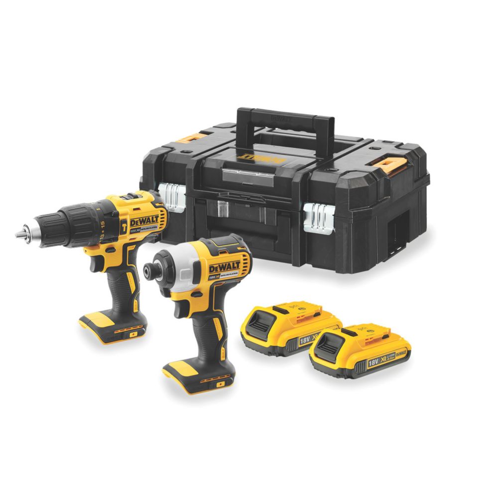 Pack de 2 outils sans fil brushless DeWalt DCK2060D2T-QW 18V Li-Ion XR 2 x 2,0Ah