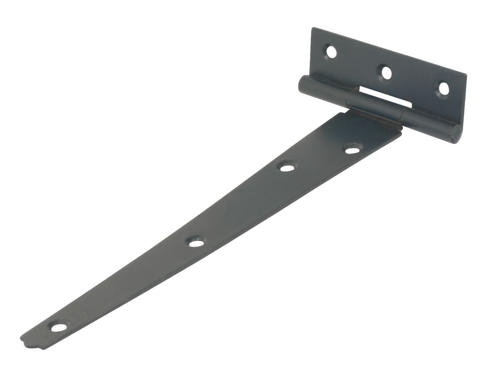 Lot de 2 charnières en T à usage léger à revêtement par poudrage noir 205mm