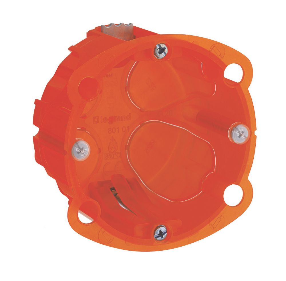 Boîte à encastrer simple affleurante multimatériaux 4 modules Legrand Batibox, 40mm, 1 pièce
