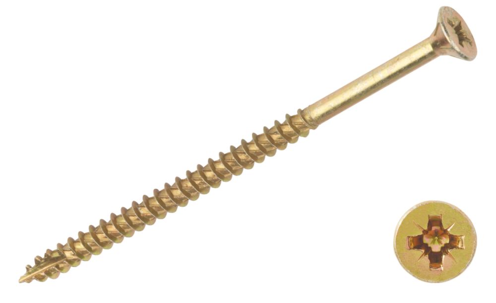100 vis à double tête fraisée polyvalentes PZ TurboGold 5 x 90mm
