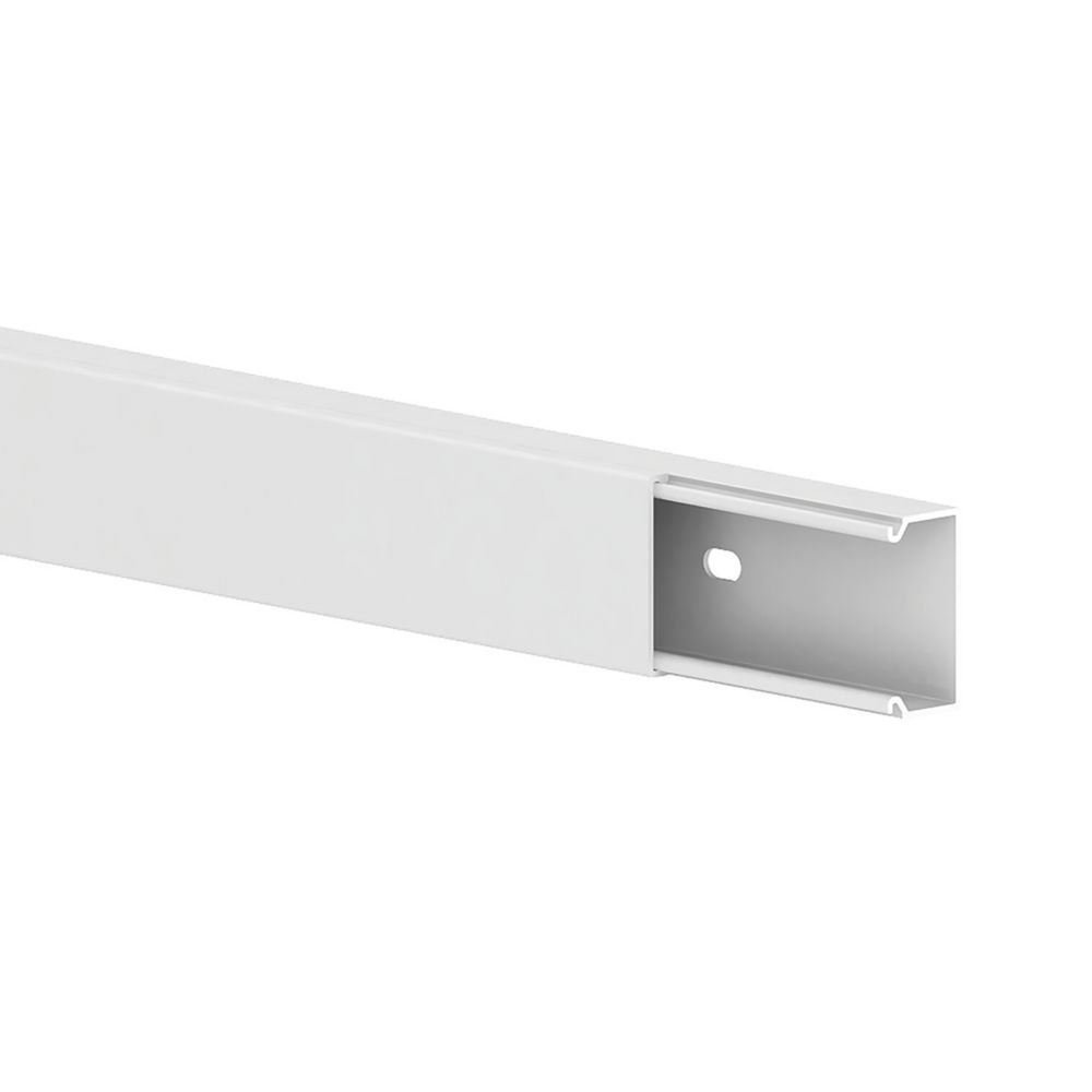 Goulotte blanche en PVC GGK 30mm x 15mm x 1,2m, 4 pièces