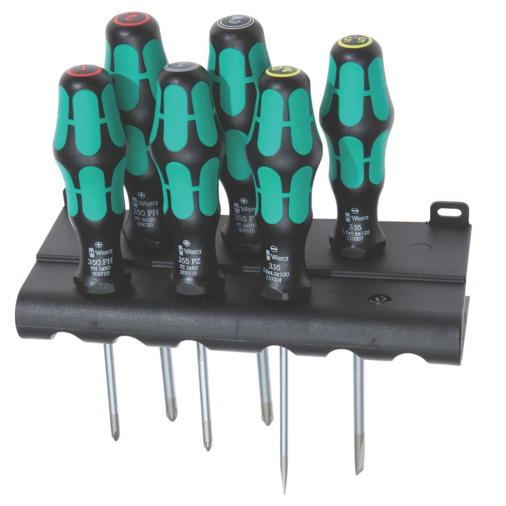 Assortiment de 6 tournevis Lasertip Kraftform Plus Wera