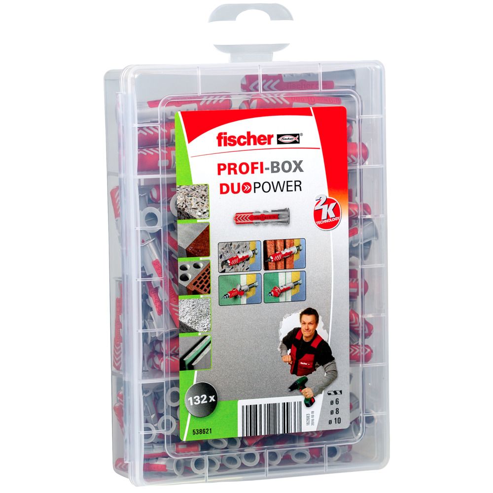 Chevilles Profi-Box Fischer DuoPower, lot de 132