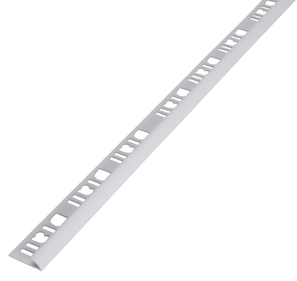 Profilé de carrelage rond en PVC blanc 6mm Diall, 2,5m
