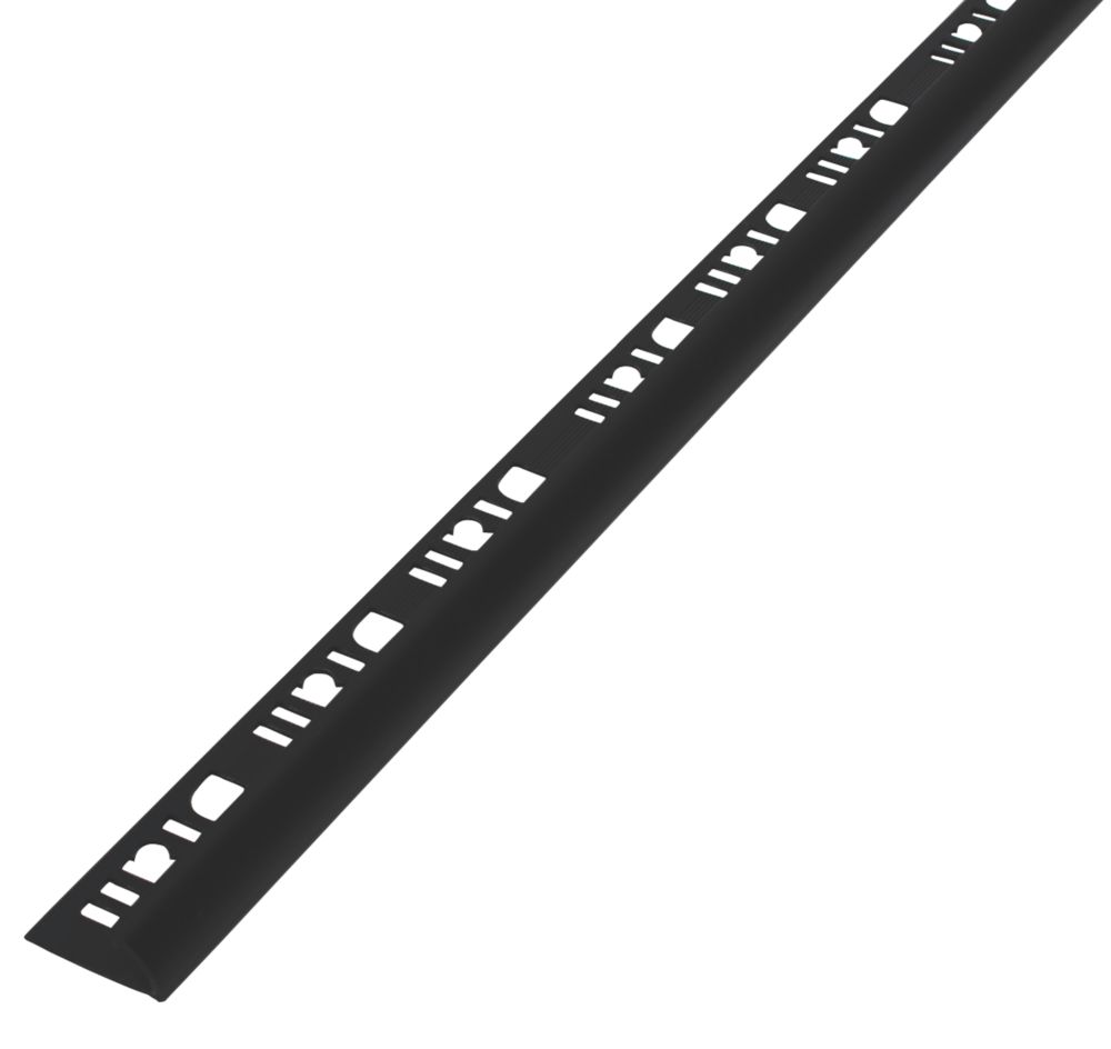 Profilé de carrelage rond en PVC Noir 9mm Diall, 2,5m