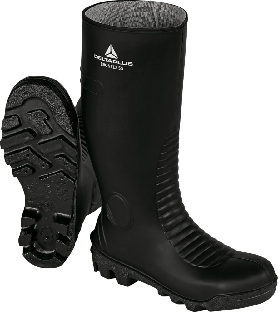 Bottes en caoutchouc de sécurité S5 Delta Plus BRONS2S5N noires pointure 44