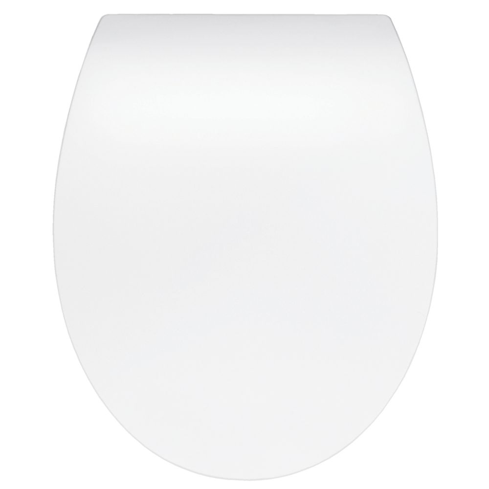 Abattant de WC à frein de chute et ouverture rapide Bemis Click & Clean Slim plastique thermodurcissable blanc