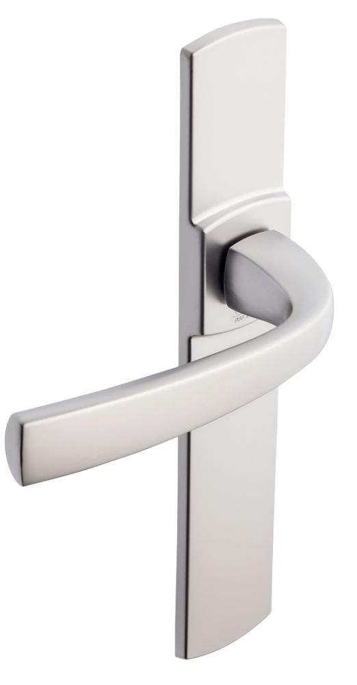 Paire de poignées de porte sans trou Vachette MUZE chrome velours