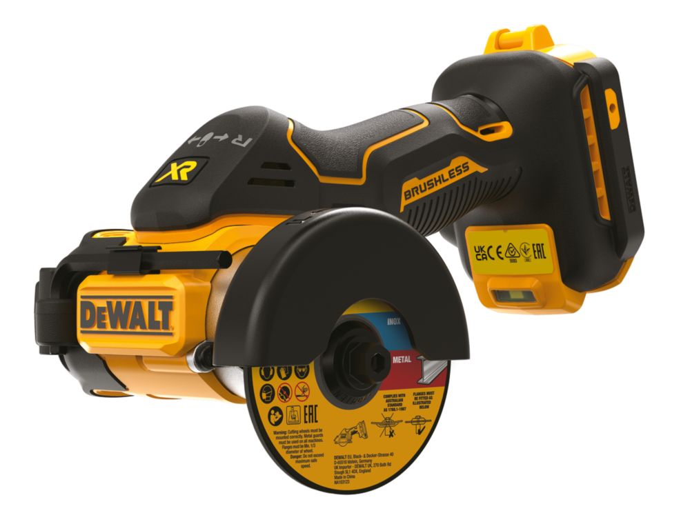 Meuleuse d'angle sans fil brushless double action DeWalt DCS438N-XJ 76mm 18V Li-Ion XR, sans batterie