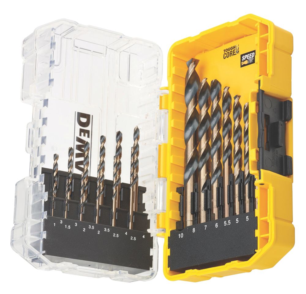 Coffret de 19 forets métal noir et or à queue droite DeWalt