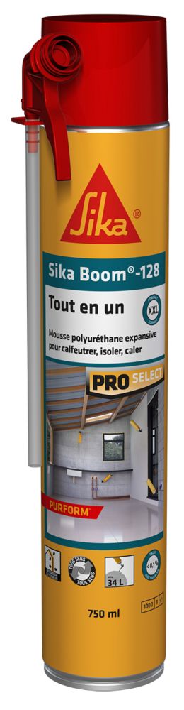 Mousse expansive Sika Sikaboom 128 tout-en-un portative 750ml