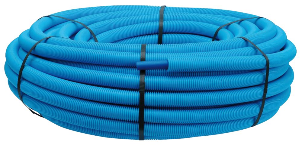 Tube PER gainé bleu 25mm x 50m Fixoconnect