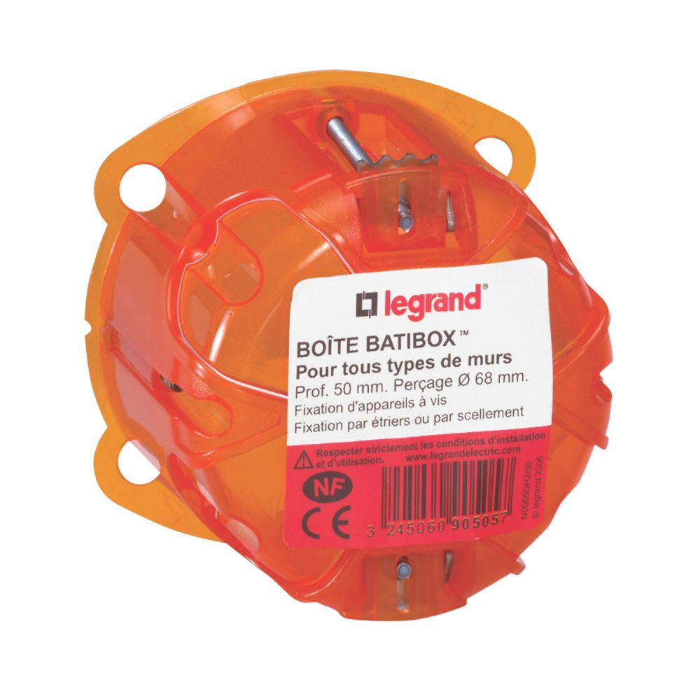 Boîte à encastrer affleurante multimatériaux 4 modules Legrand Batibox, 50mm, 1 pièce