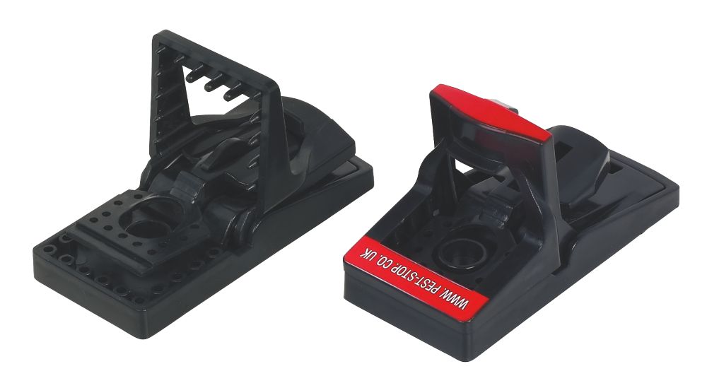 Lot de 2 tapettes à souris en plastique Pest-Stop