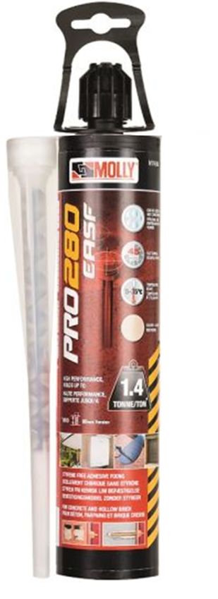 Lot de 1 cartouche de scellement chimique époxy Molly 300ml