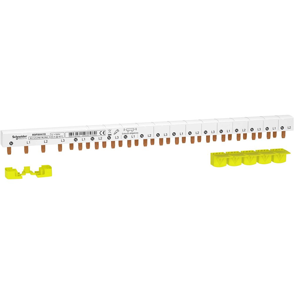 Peigne raccordement 3P+N 63A 18 modules Resi9XP Schneider Electric