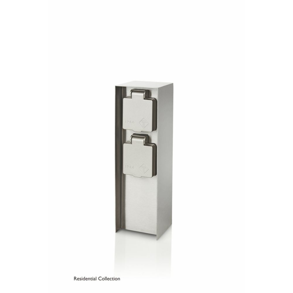 Borne extérieure 2 prises Philips Rock, broche de terre