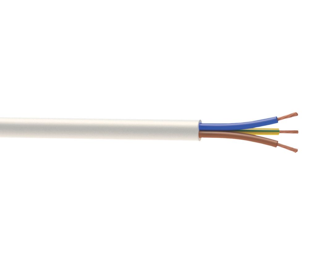 Câble électrique souple HO5VV-F 3G2,5 mm² 10m blanc