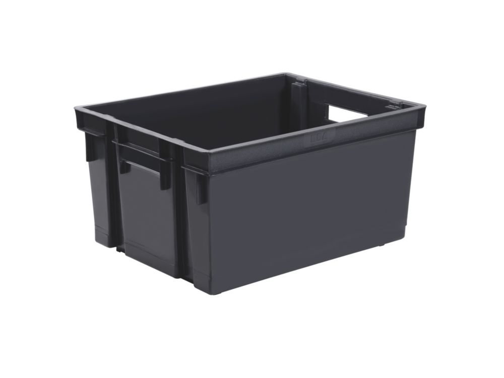 Bac de rangement 30l noir 1 pièce