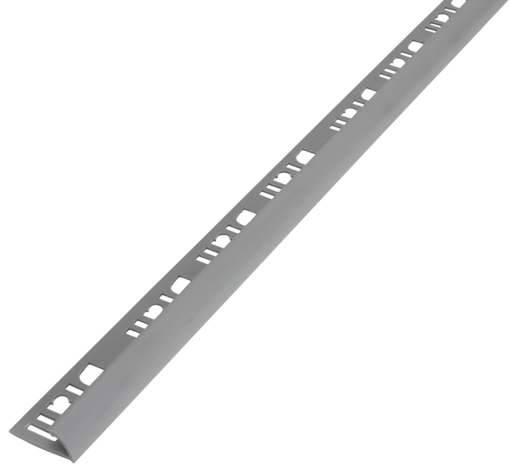 Profilé de carrelage rond en PVC Gris 9mm Diall, 2,5m