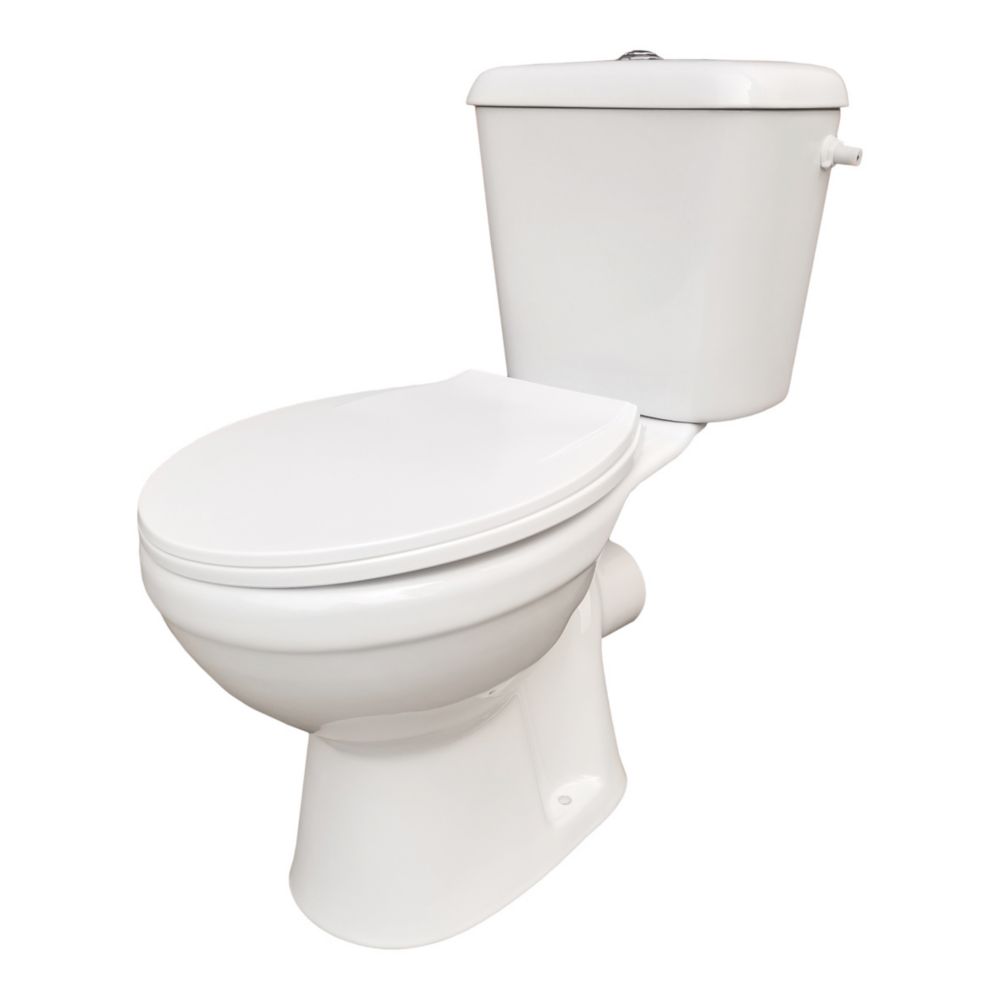 WC sans bride Essentials Tapia avec abattant et double chasse d'eau 3/6L