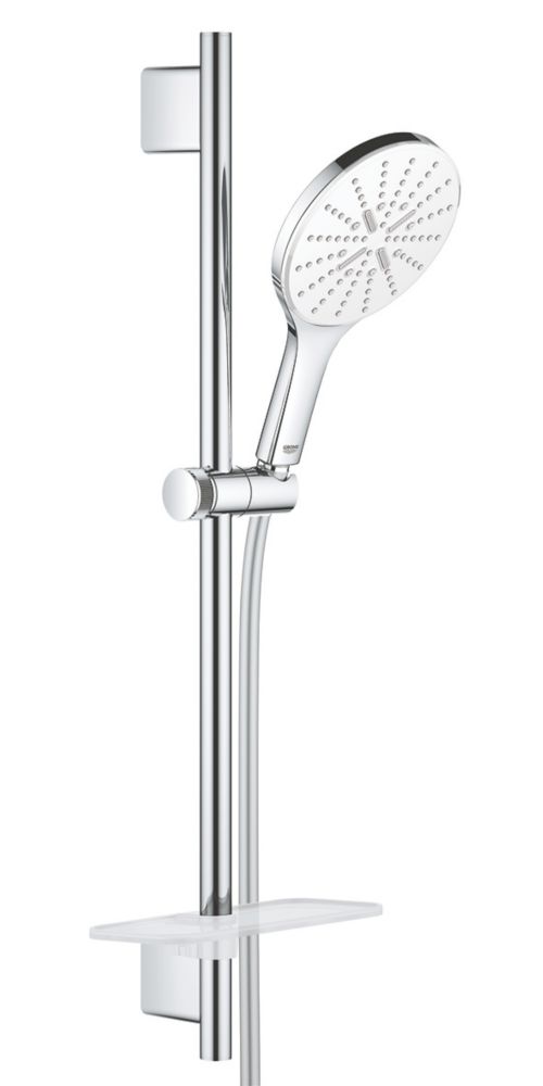 Ensemble de rail de douchette Grohe Vitalio SmartActive 150 design contemporain chrome/blanc