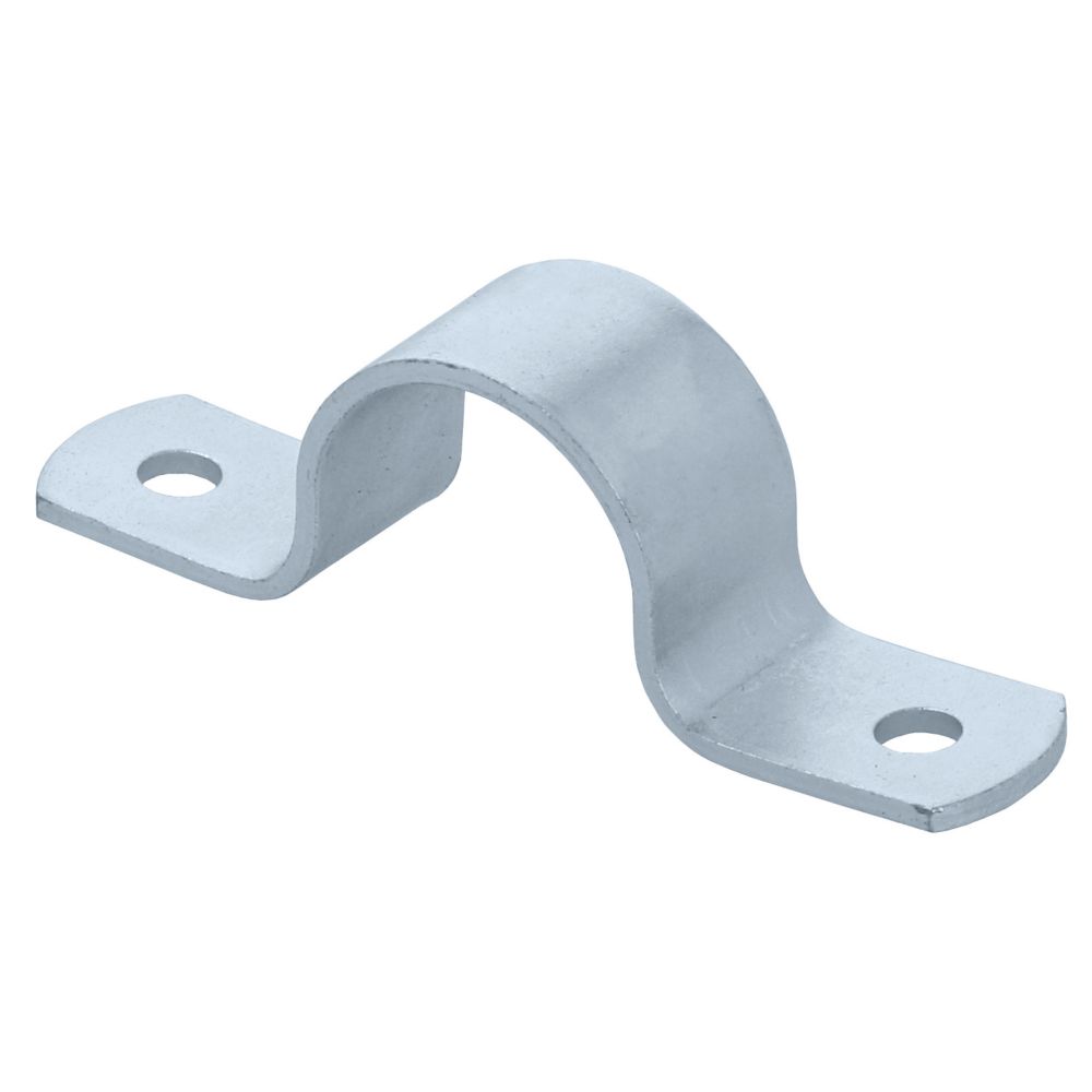 Support de collier de serrage pour tuyau galvanisé Suki argent 35mm, lot de 10