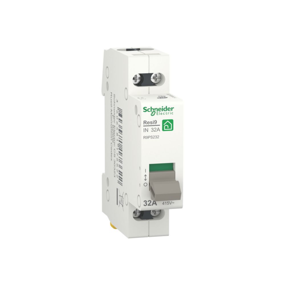 Interrupteur sectionneur 32A 2P 2NO Resi9XP Schneider