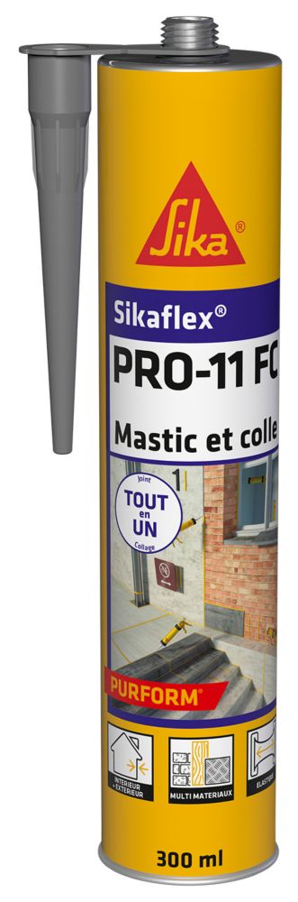 Colle mastic Sika Sikaflex Pro-11 gris 400g