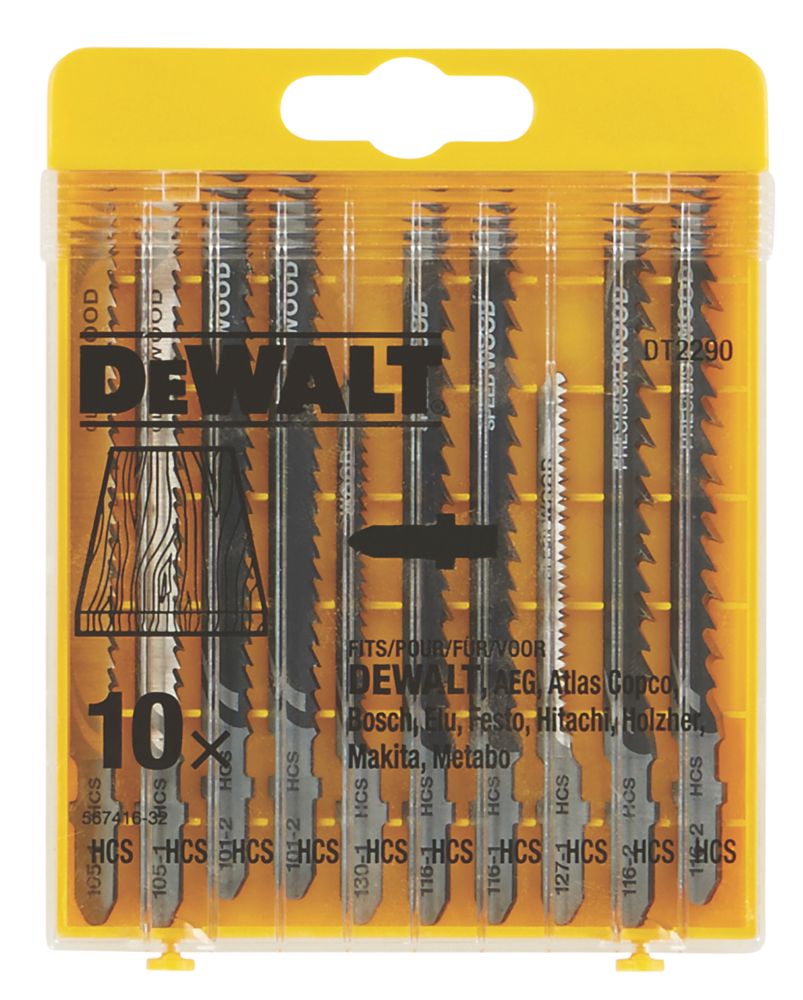 Lot de 10 lames pour scie sauteuse DeWalt