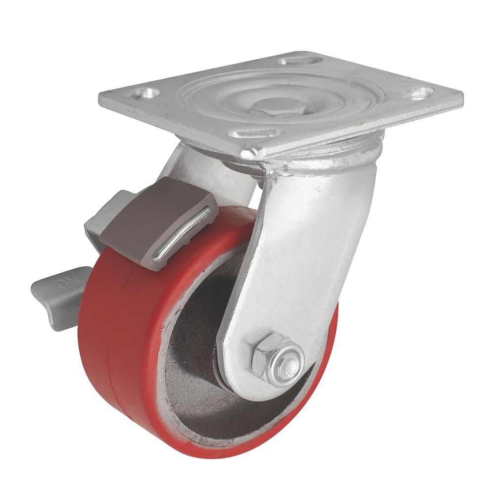 Roulette pivotante industrielle avec frein 100mm