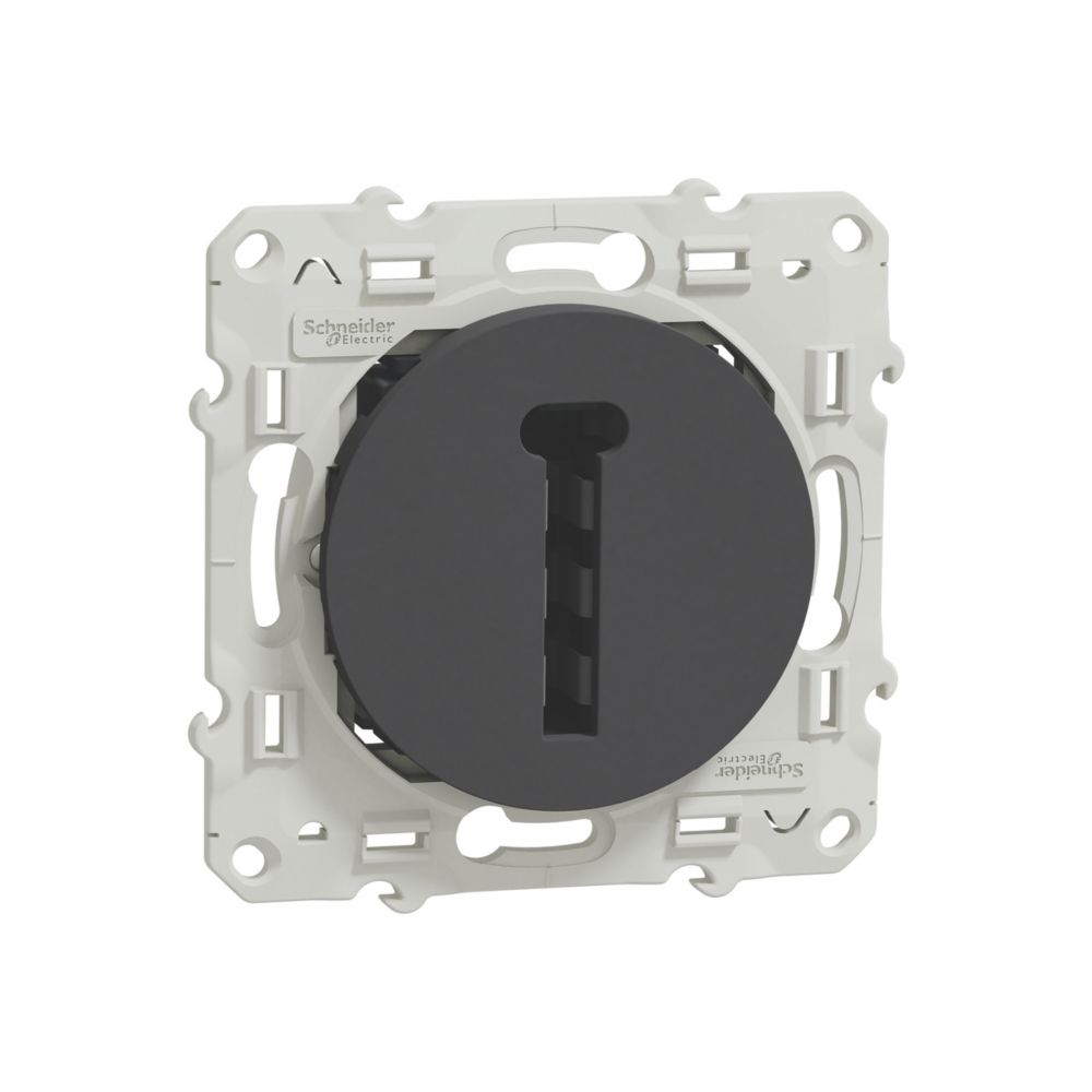 Prise téléphone 1 poste Odace Anthracite Schneider