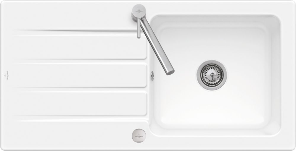 Évier en céramique 1 bac Villeroy & Boch Architectura avec égouttoir réversible 1 000 x 510mm