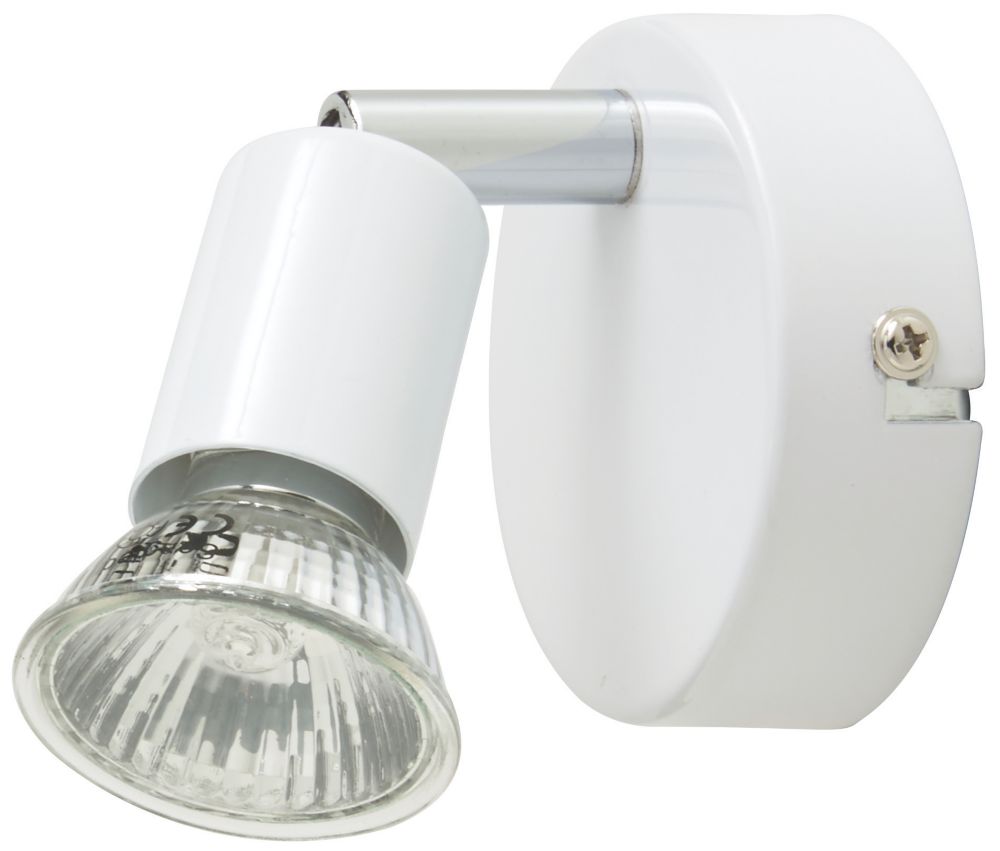 Projecteur rond Sasha 1 lampe blanc
