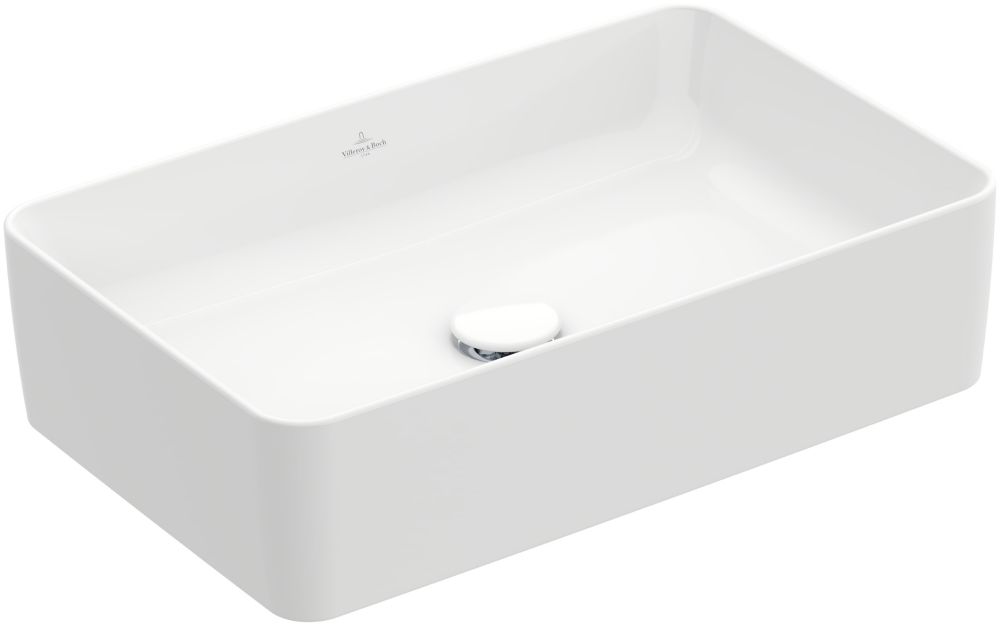 Vasque rectangulaire sans perçage pour robinetterie Villeroy & Boch Collaro 560mm