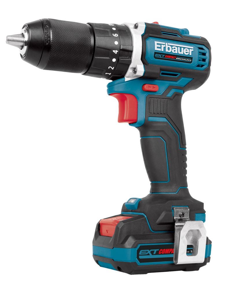 Perceuse visseuse à percussion sans fil brushless Erbauer ECD12-Li-2 12V 3,0Ah Li-ion EXT
