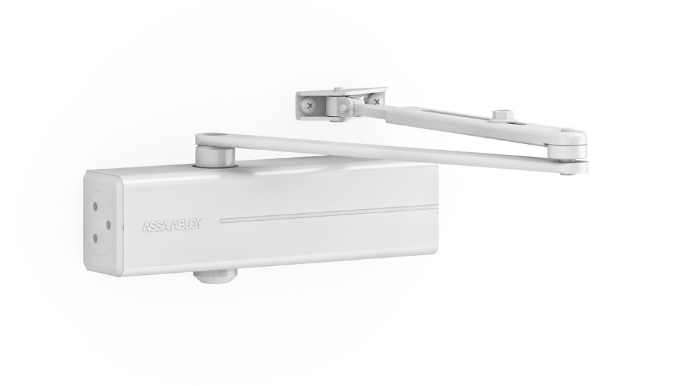 Ferme Porte DC140 ASSA ABLOY à bras compas multiforce 2-3-4-5, Blanc