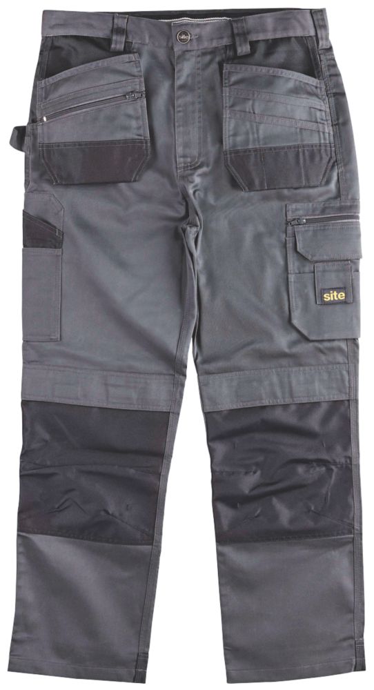 Pantalon de travail Jackal Site, gris et noir, taille 42, longueur 86 cm