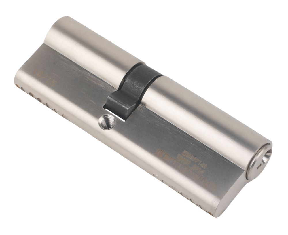 Serrure à double cylindre européen à 6 points Smith & Locke 1* 40-50 (90mm), nickel poli